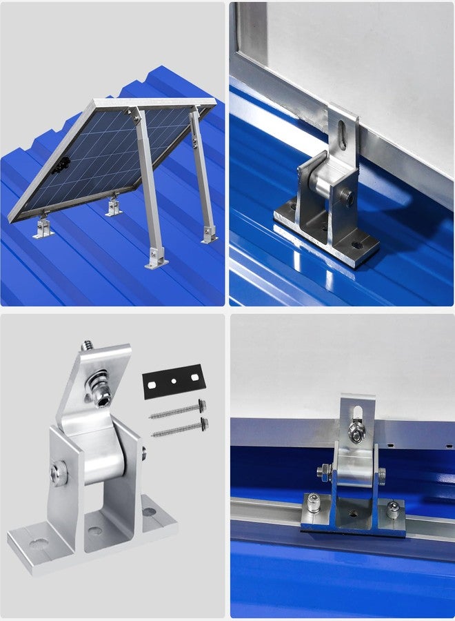 Karidge Solar Panel Mounting Brackets, 8PCS Adjustable RV Solar Panel Mount, Tilt Angle 10-60 Roof Mounting Kit for Solar Panels 400 W, 500 W - Image 3