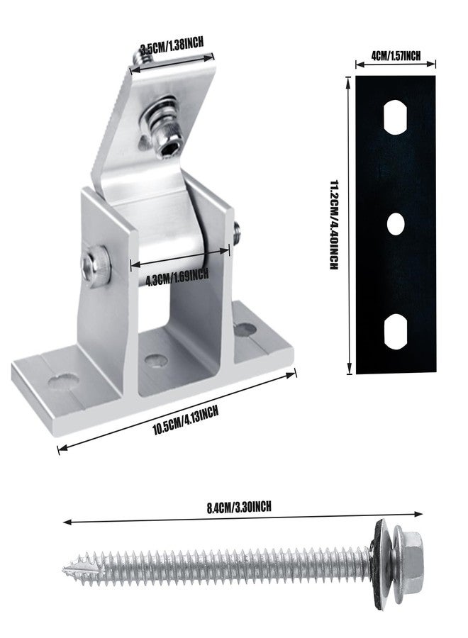 Karidge Solar Panel Mounting Brackets, 8PCS Adjustable RV Solar Panel Mount, Tilt Angle 10-60 Roof Mounting Kit for Solar Panels 400 W, 500 W - Image 5