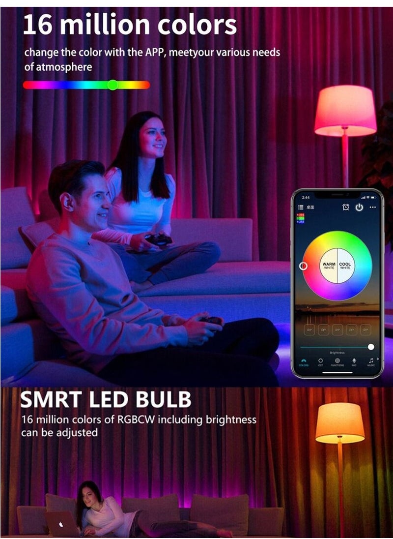 Generic - 10W Smart Wi-Fi Bluetooth Bulb Works With Alexa Google Assistant and IFTTT With 16Millions Colors Dimmable Light 8 Different Modes Power Saving and Much More A Must Have Smart Gadget - Image 1