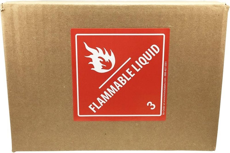 InStockLabels.com InStockLabels Hazard Stickers, Class 3 D.O.T. Flammable Liquid Stickers, 4x4 Inch Square, 500 Adhesive Shipping Labels – Easy to Peel & Apply Shipping Label Stickers - Image 3