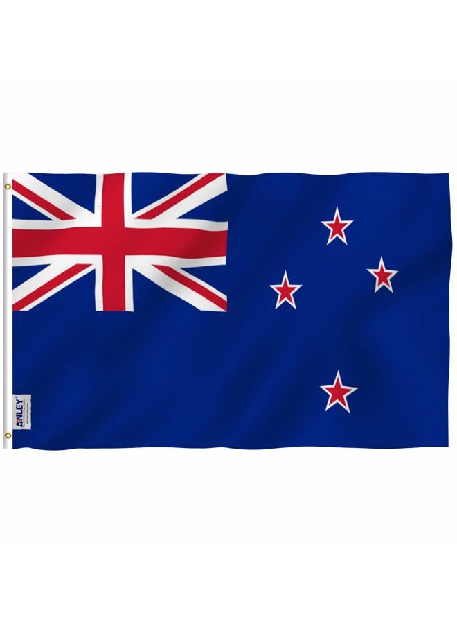 ANLEY Fly Breeze 3x5 Foot New Zealand Flag - Vivid Color and UV Fade Resistant - Canvas Header and Double Stitched - New Zealander Kiwi National Flags Polyester with Brass Grommets 3 X 5 Ft - Image 1