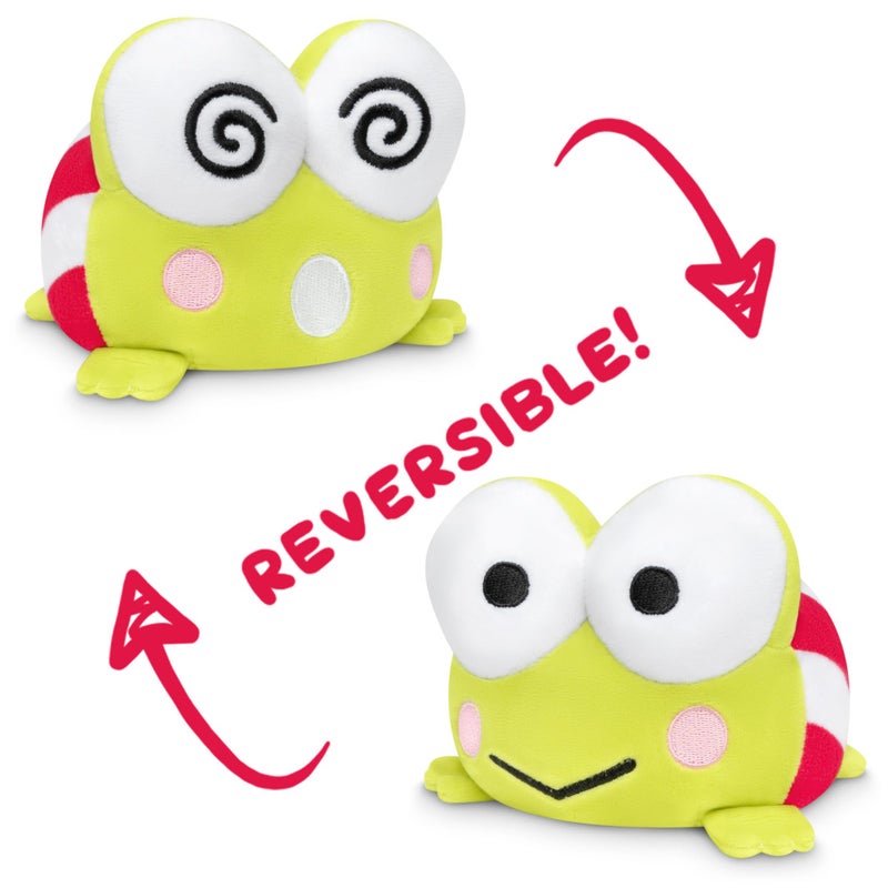 TeeTurtle - The Officially Licensed Original Sanrio Reversible Plushie - Keroppi - Cute Sensory Fidget Stuffed Animals That Show Your Mood - Image 3