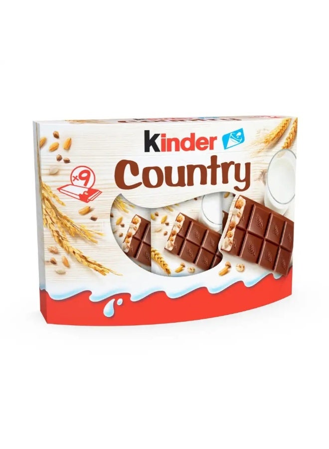 Kinder Country Milk Chocolate with Cereals â€“ 9 Pieces - Image 2