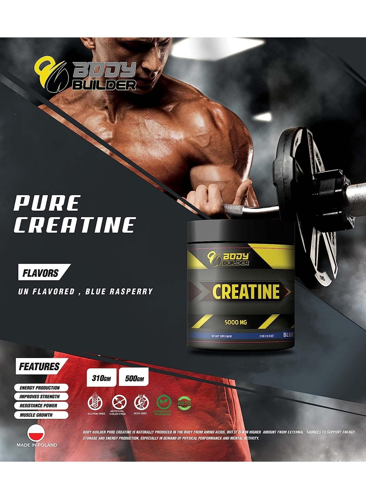 Creatine 5000Mg Mojito Flavor 50 Servings 300G