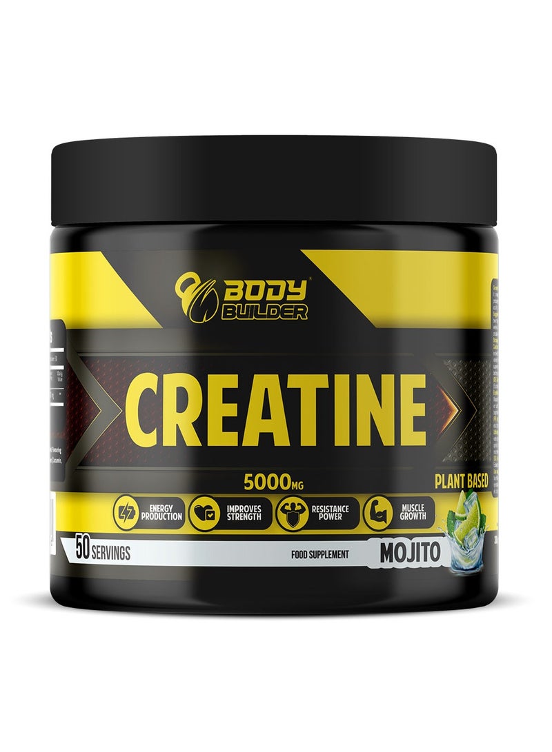 Body Builder Creatine 5000mg Mojito Flavor 50 Servings 300g - Image 1