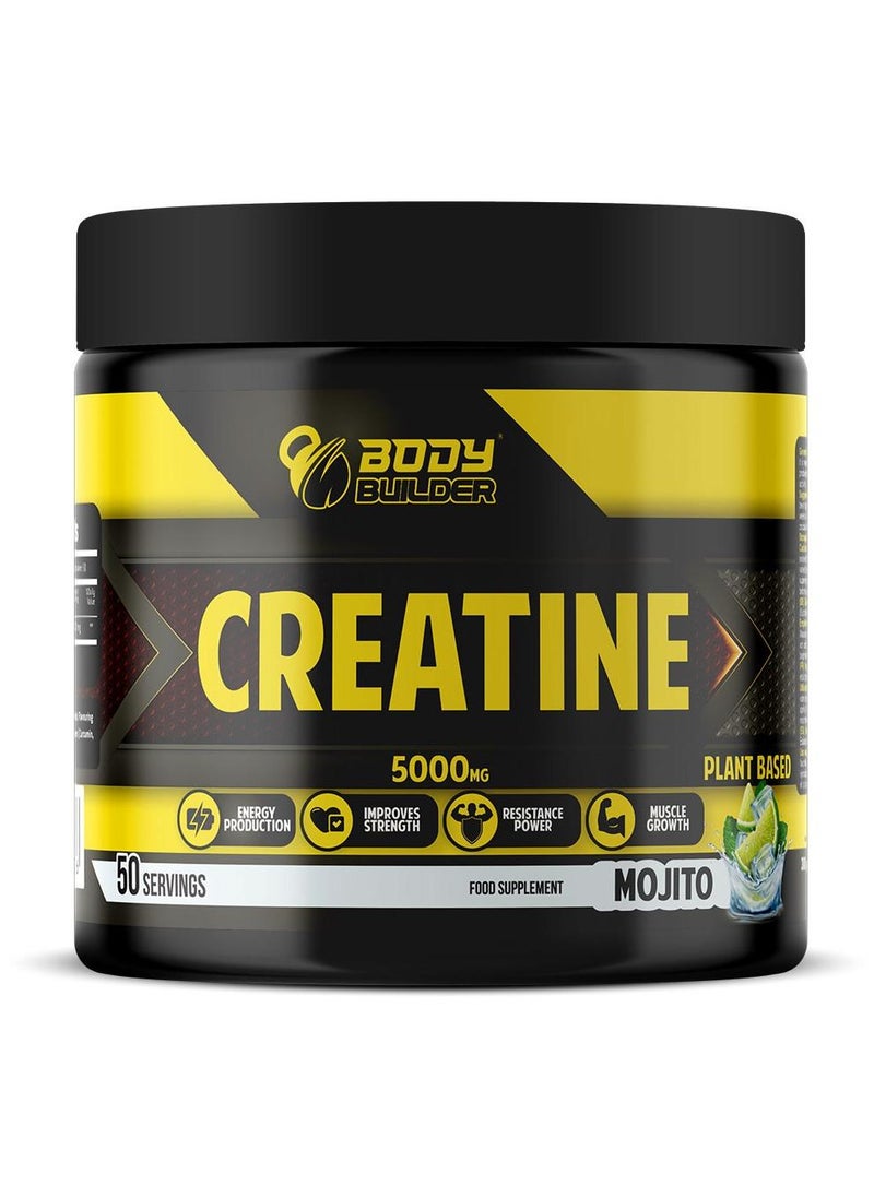 Body Builder Creatine 5000mg Mojito Flavor 50 Servings 300g - Image 1