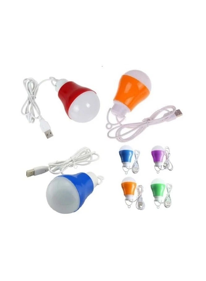 صباح قراءة محمول 5 واط بمنفذ USB 1، مصباح قراءة بمنفذ USB للتخييم واللاب توب والكمبيوتر والباور بانك، مصباح LED قابل للحمل، مصباح قراءة lضاءة ابيض - Image 1