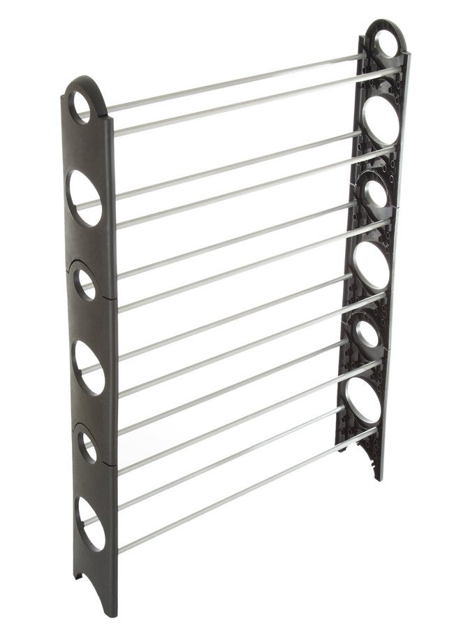 Everyday Home Stackable Shoe Rack – 6-Tier Shoe Organizer for Closet, Bathroom, Entryway – Footwear Shelf Holds 24 Pair Sneakers, Heels, and Boots - Image 1