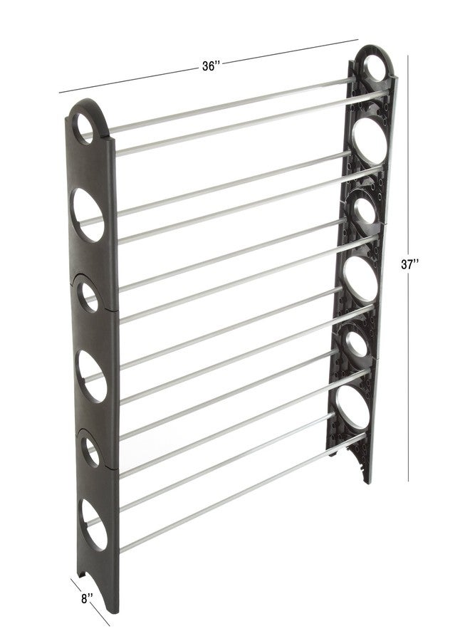 Everyday Home Stackable Shoe Rack – 6-Tier Shoe Organizer for Closet, Bathroom, Entryway – Footwear Shelf Holds 24 Pair Sneakers, Heels, and Boots - Image 2