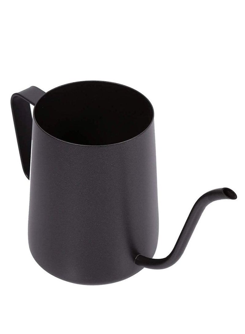 هومستر غلاية V60 لصب القهوة برأس ق Goose Neck فوهة رفيعة طويلة مع غطاء إبريق شاي قهوة أسود 250مل - Image 2