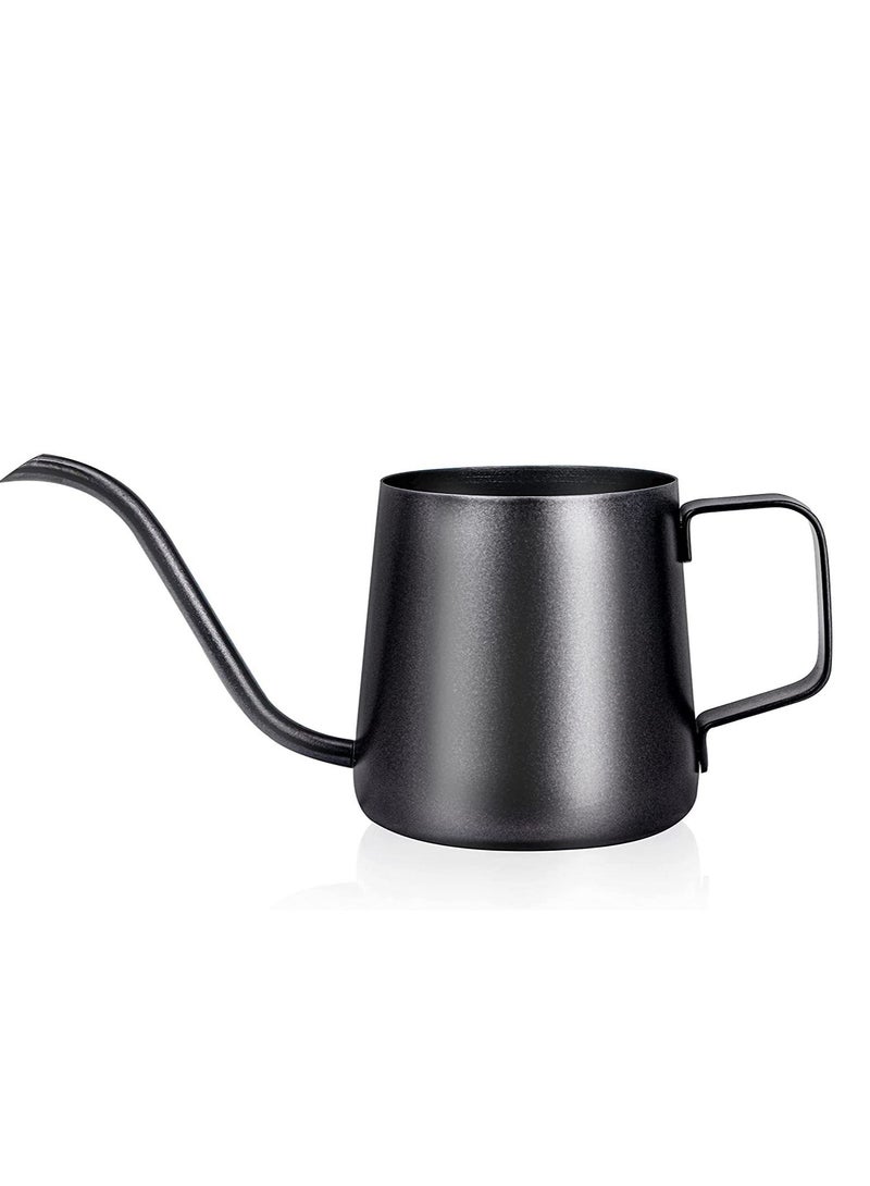 هومستر غلاية V60 لصب القهوة برأس ق Goose Neck فوهة رفيعة طويلة مع غطاء إبريق شاي قهوة أسود 250مل - Image 3