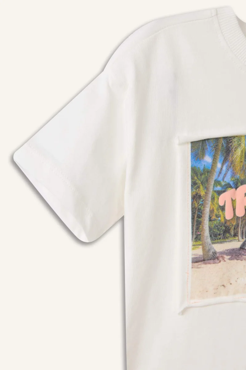ديفاكتو Baby Boy Palm Tree Pattern Oversize T-Shirt