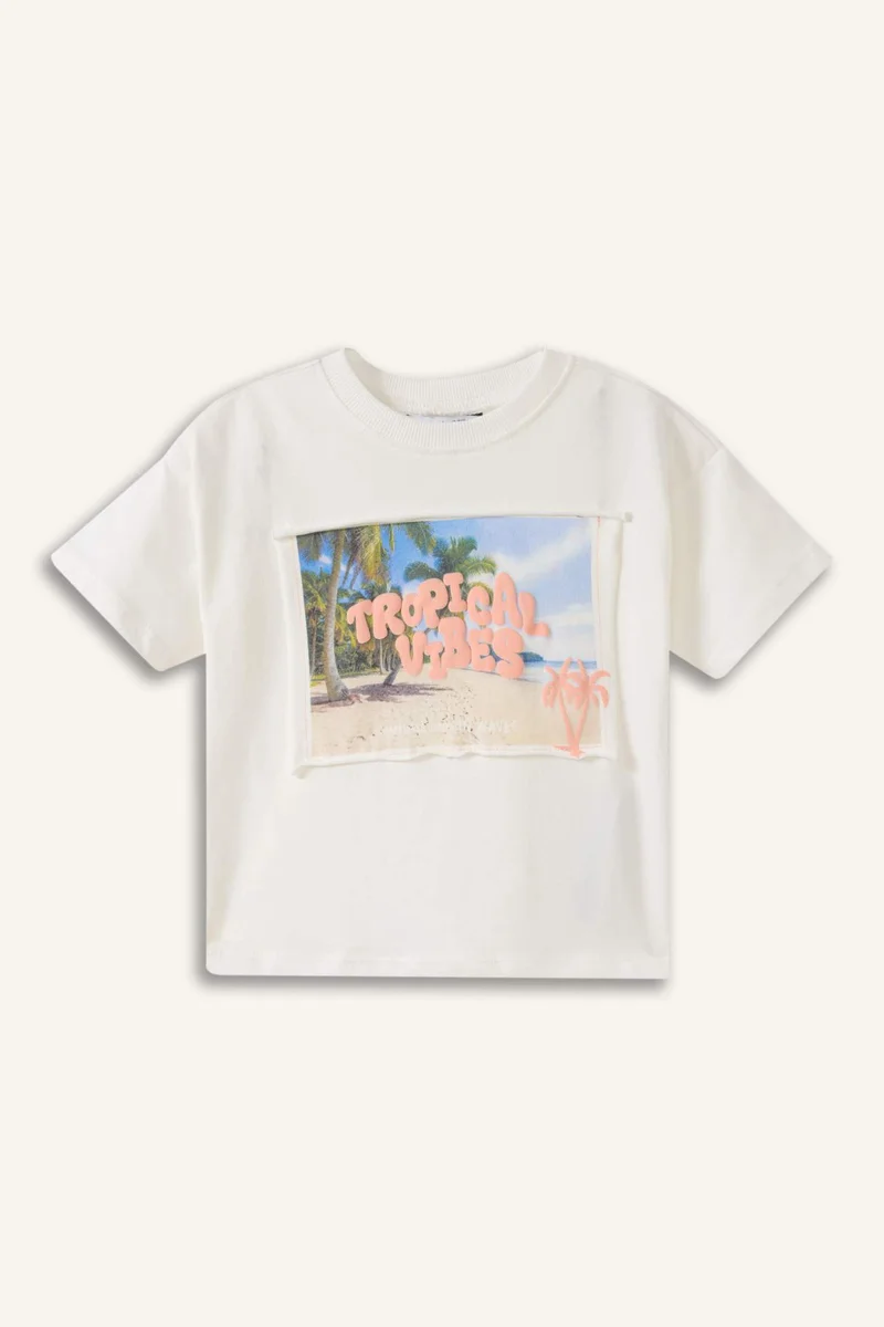 ديفاكتو Baby Boy Palm Tree Pattern Oversize T-Shirt