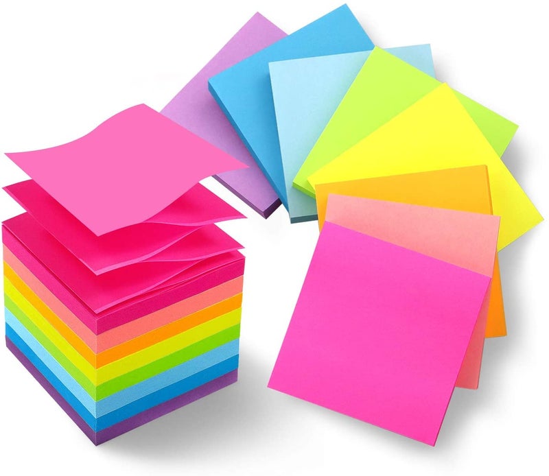 OFIXO Color Sticky Note Adhesive Paper Post Memo Pad Stationery Office Accessories School Supplies (400 Pcs) - Image 1