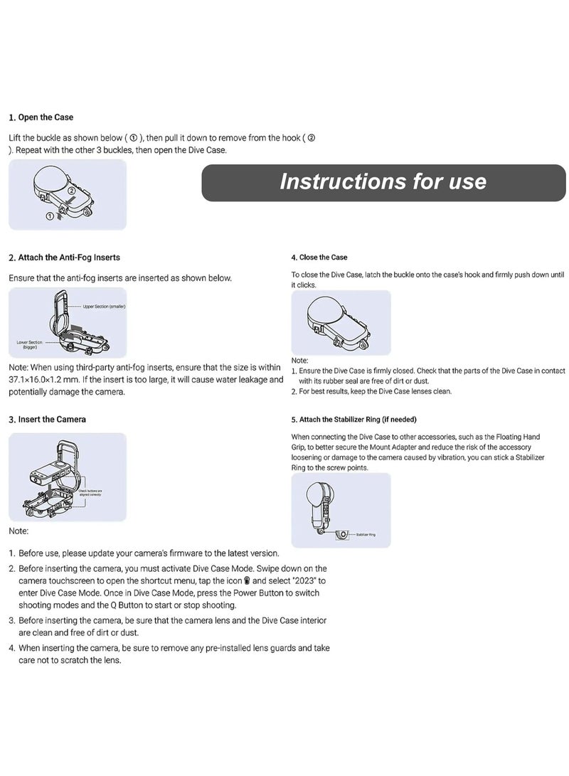 Invisible Dive Housing Case for Insta360 X3 - Waterproof  Scratch-Resistant, 50m (164ft) Underwater Protective Shell with Enhanced Bracket Accessories, Ideal for Deep-Sea Exploration and Photography - Image 5