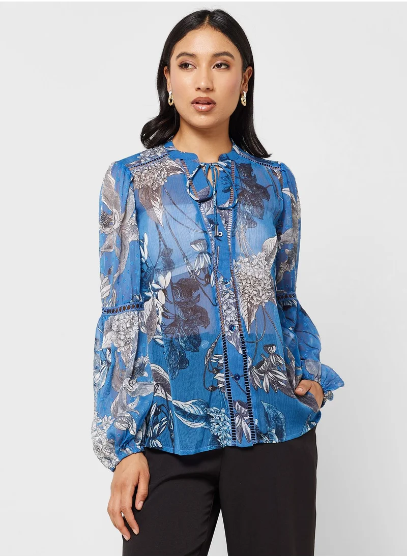 GUESS Floral Printed Top