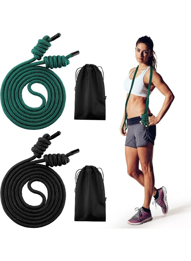 Lewtemi Lewtemi 2 Pcs Flow Exercise Rope for Fitness Flow Double Braid Workout Rope with Cloth Bags Adjustable Length Jump Ropes for Working out Men Women Gym Training Indoor Outdoor, 9 ft  - Image 3