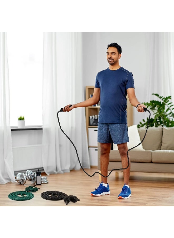 Lewtemi Lewtemi 2 Pcs Flow Exercise Rope for Fitness Flow Double Braid Workout Rope with Cloth Bags Adjustable Length Jump Ropes for Working out Men Women Gym Training Indoor Outdoor, 9 ft  - Image 5