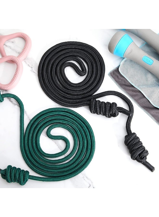 Lewtemi Lewtemi 2 Pcs Flow Exercise Rope for Fitness Flow Double Braid Workout Rope with Cloth Bags Adjustable Length Jump Ropes for Working out Men Women Gym Training Indoor Outdoor, 9 ft  - Image 1