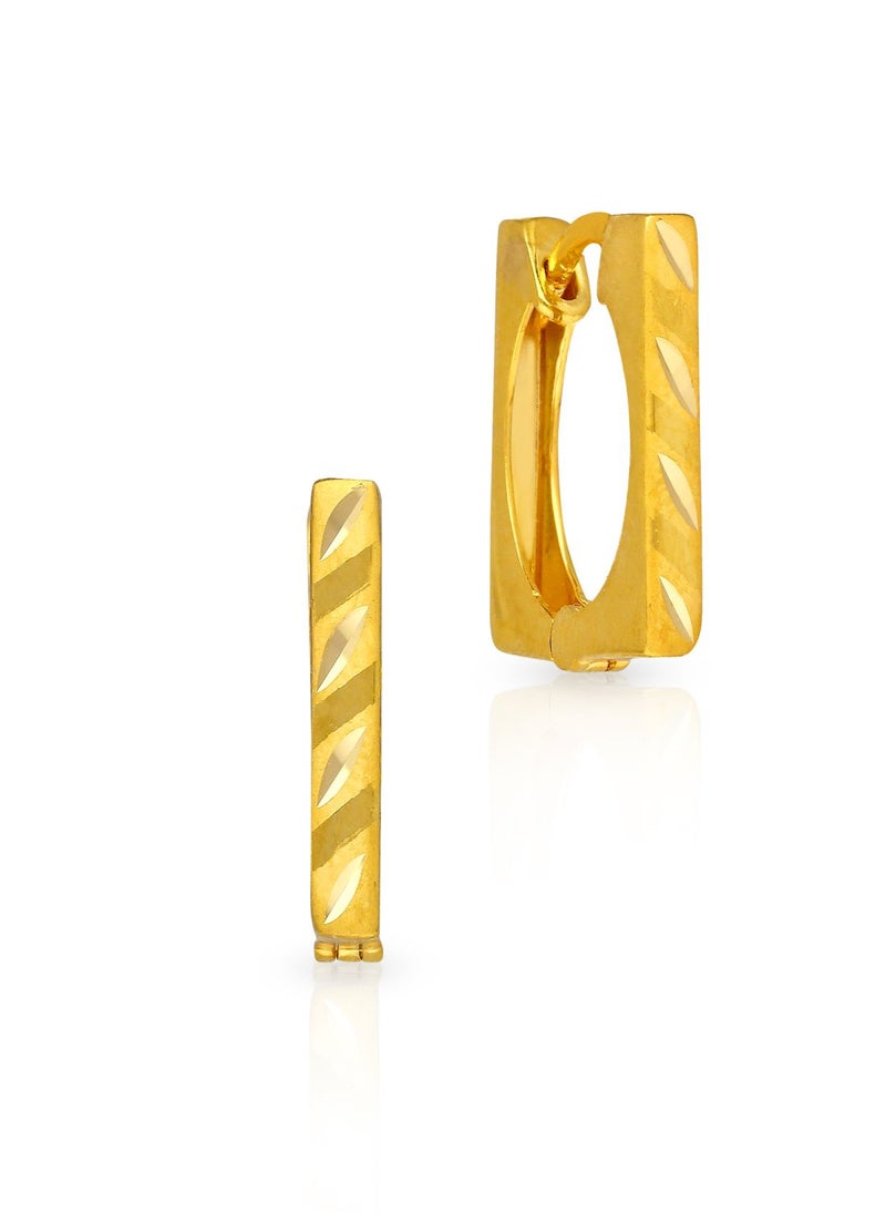 Malabar Gold and Diamonds 22k 916 Purity Gold Hoops and Bali Earrings for Women DZERLGZ2005Y  - Image 1