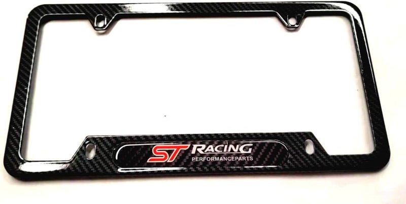 TEAYIR ST Racing Performance Carbon Fiber Stainless Steel License Plate Cover Frame - Image 1