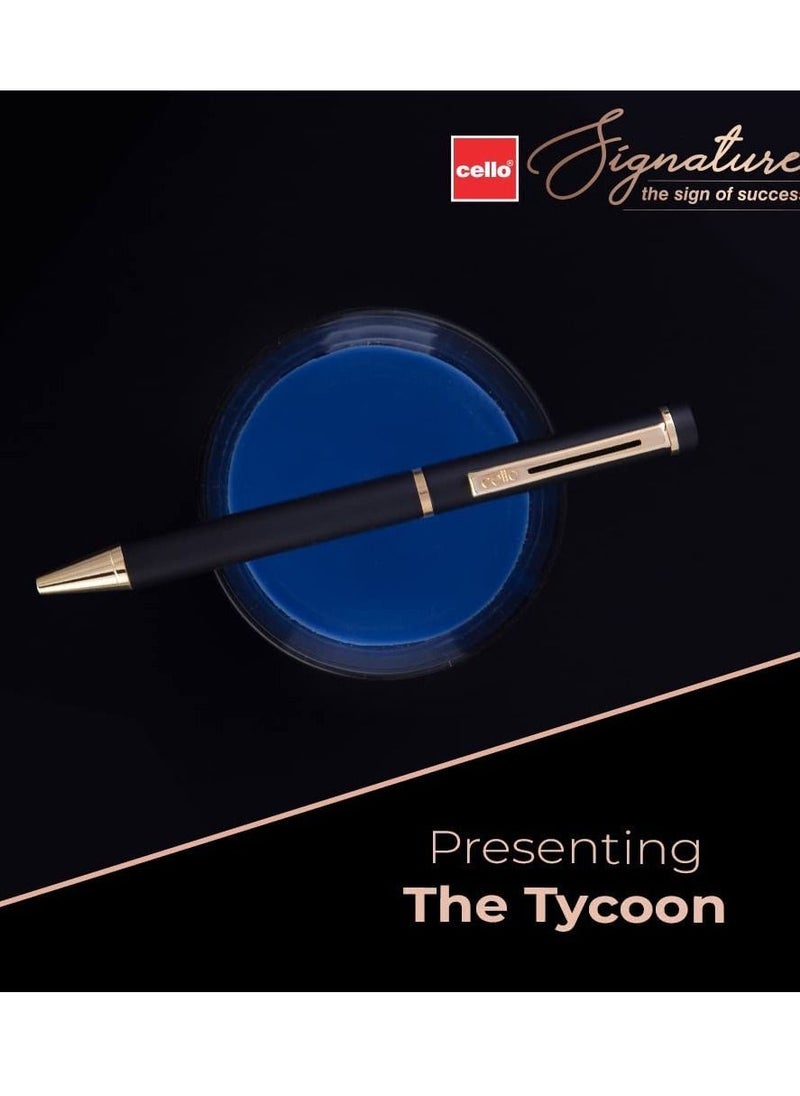 Cello Signature Origin Premium Metal Ball Pen Blue Ink  - Image 4