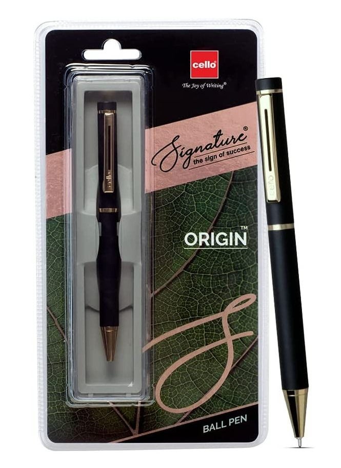 Cello Signature Origin Premium Metal Ball Pen Blue Ink  - Image 1