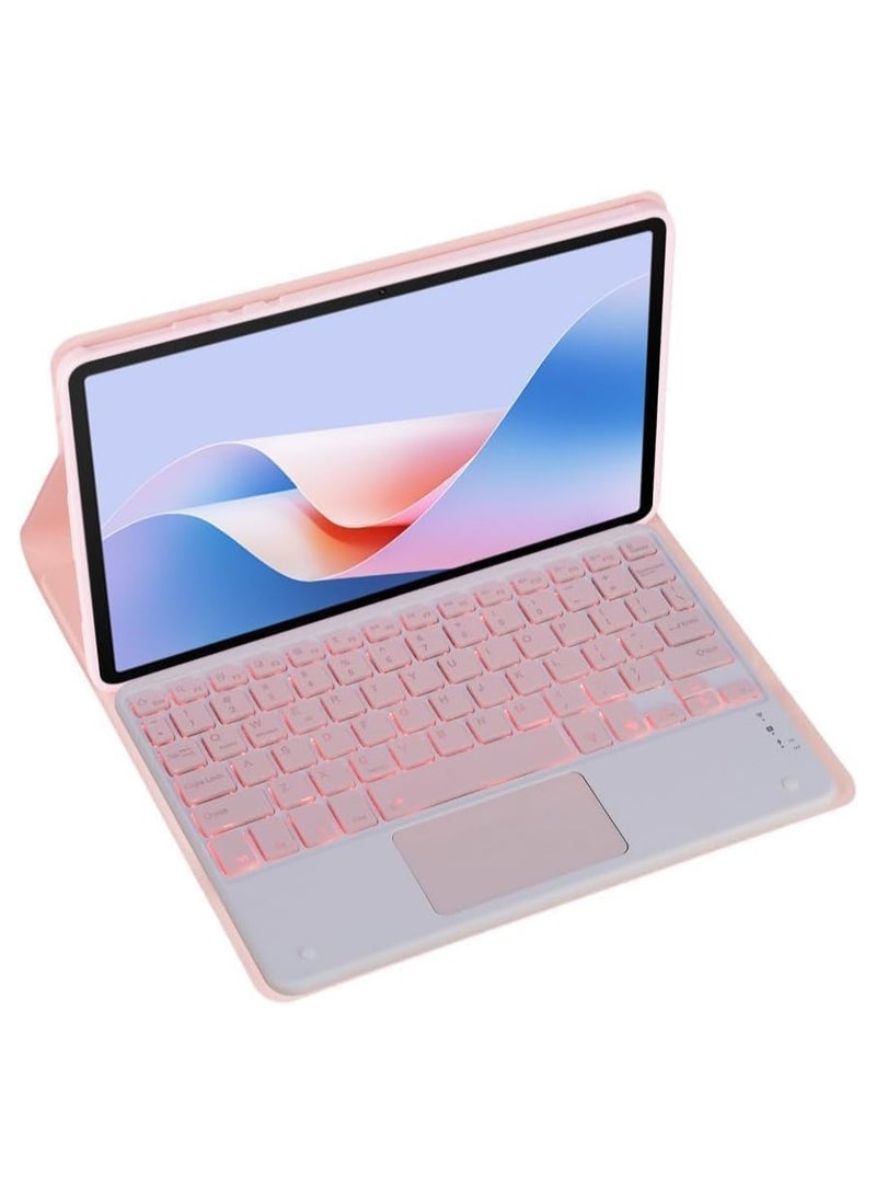 **غطاء لوحة مفاتيح بإضاءة خلفية متوافق مع جهاز Lenovo Xiaoxin Pad 12.1 بوصة 2025 (TB365FC) لوحي - مع لوحة مفاتيح لاسلكية قابلة للإزالة باللمس مغناطيسيًا + غطاء واقي.**