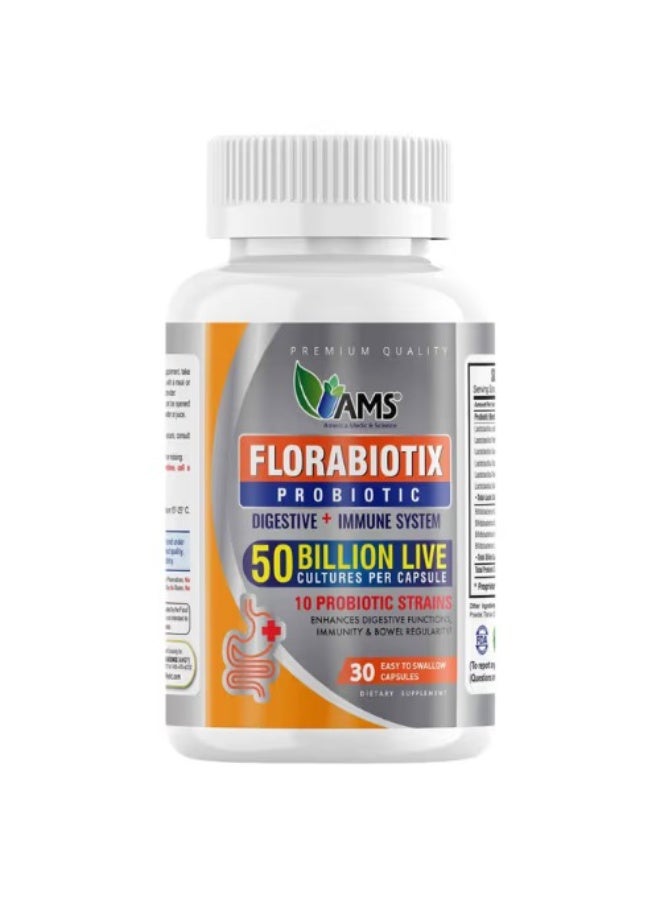 AMS Florabiotix Probiotic 50 Billion Capsule 30s - Image 1