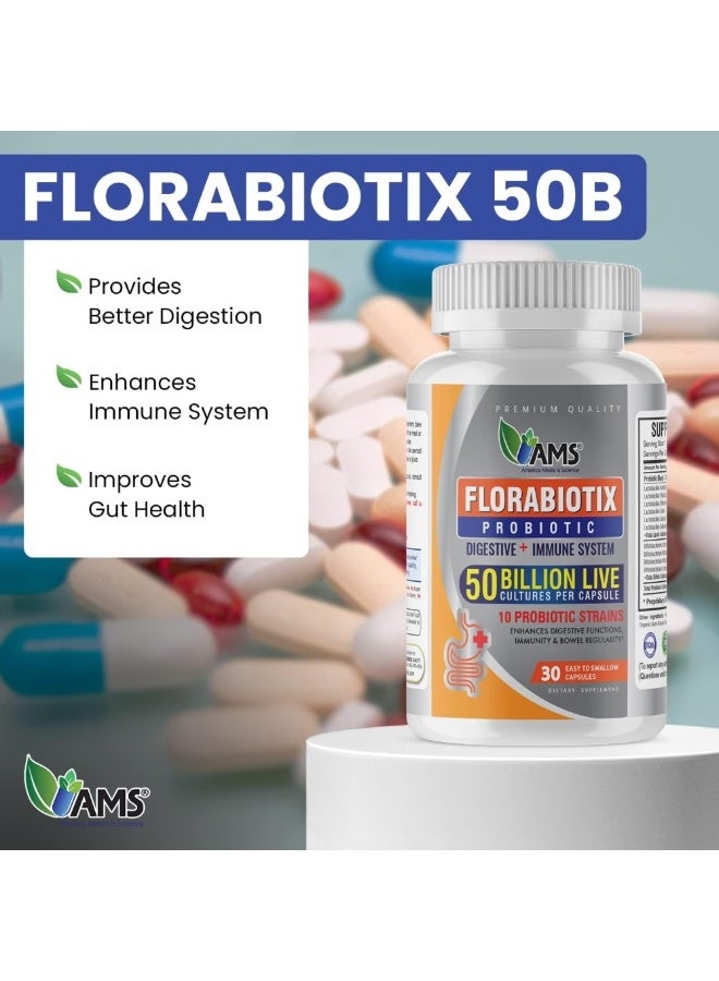 AMS Florabiotix Probiotic 50 Billion Capsule 30s - Image 2