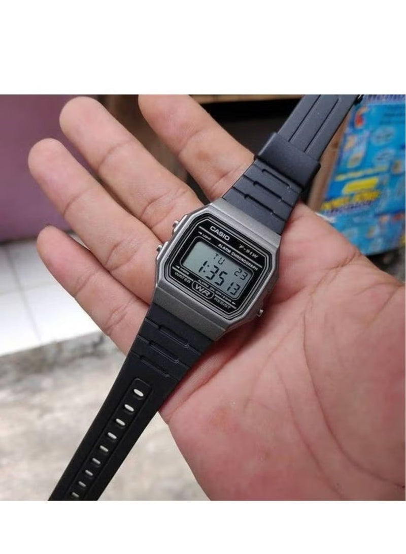 CASIO Men's Resin Digital Watch F-91WM-1BDF - 38 mm - Black - Image 2