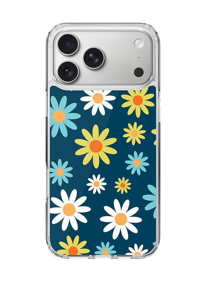Stylizedd Classic Clear MagSafe Case for iPhone 17 Pro Max , Hybrid Soft Case Flexible Edges Anti Drop TPU PC Gel Thin Transparent Cover [ Designed for iPhone 17 Pro Max ] - Pick A Daisy Full Print