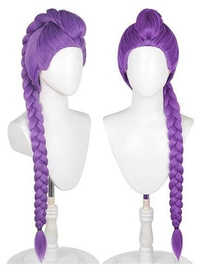 Kpop Demon Hunters Rumi Wig Purple Long Braided Cosplay Wig for Kids Adults Halloween Costume Party Stage Performance - Image 2