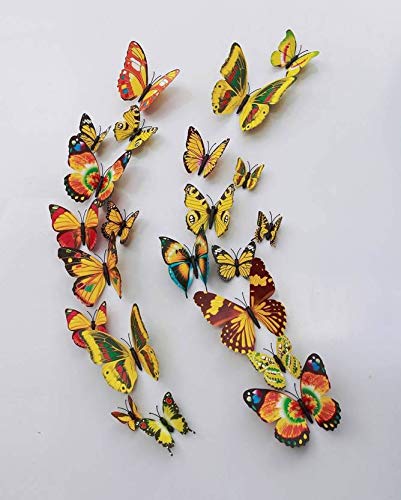 Rangoli Butterfly Wall Stick or Magnet for Home, Office, Kids Room Décor Self Adhesive Removable PVC. Design-17 - Image 4
