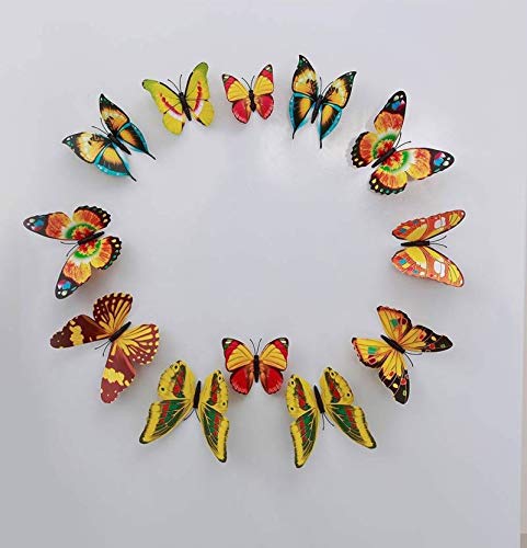 Rangoli Butterfly Wall Stick or Magnet for Home, Office, Kids Room Décor Self Adhesive Removable PVC. Design-17 - Image 3