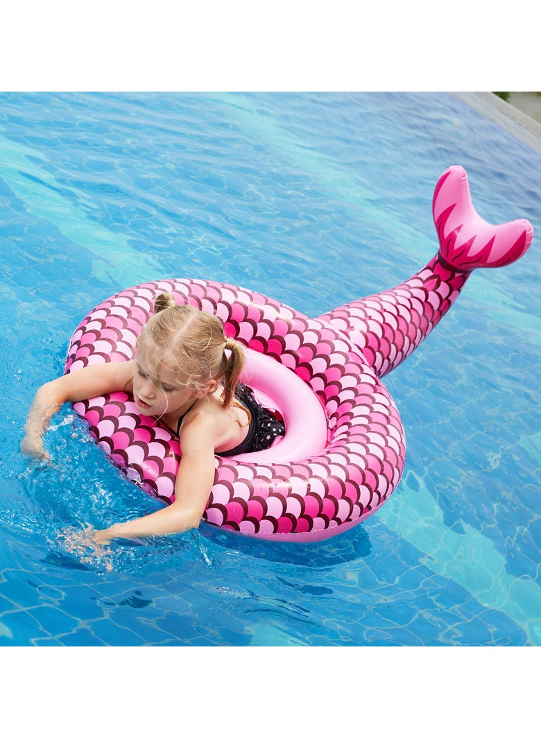 AUTOYSUR حلقة سباحة حورية البحر، عوامة سباحة قابلة للنفخ، عوامة سباحة للأطفال الصغار، طوافات سباحة، ألعاب سباحة حفلات الشاطئ، ألعاب سباحة قابلة للنفخ للأطفال من سن 1 إلى 5 سنوات - Image 2