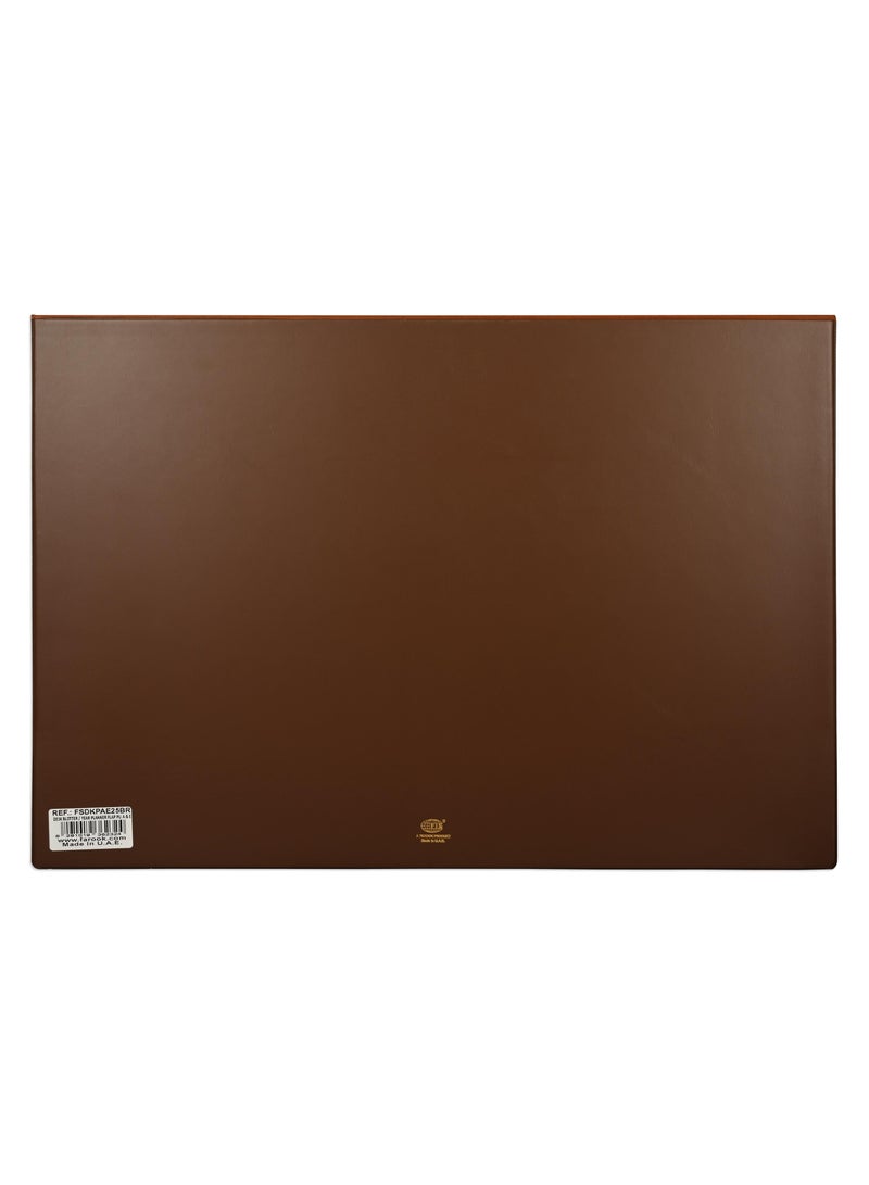 FIS FIS Year Planner 2025 (Arabic/English) with PVC Desk Blotter and Italian PU Flap, Brown - FSDKPAE25BR  - Image 5