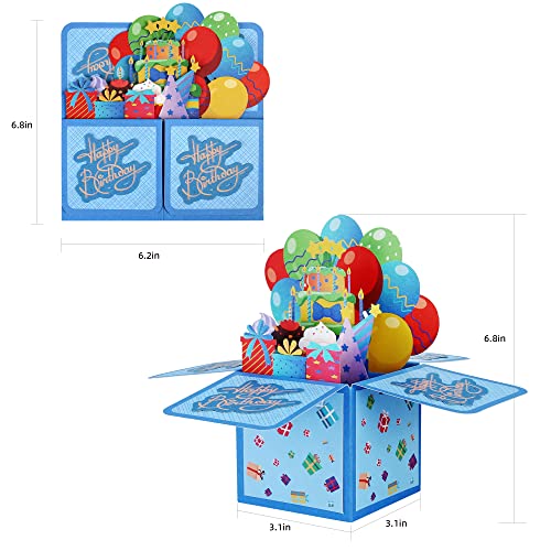 Banzk 3D Pop-Up Happy Birthday Cards – Fun & Unique Greeting Cards with Envelopes & Message Tag - Gift for Son, Daughter, Mom, Dad, Wife, Husband, Girlfriend, Boyfriend! Celebrate in Style! - Image 2