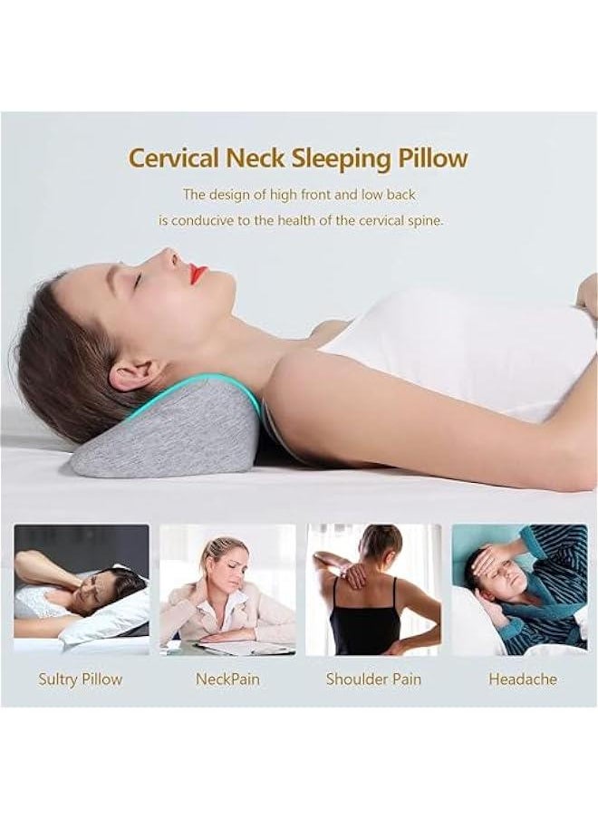 Cervical Neck Pillow for Sleeping, Memory Foam Pillow Neck Bolster Pillow for Stiff Neck Pain Relief, Neck Support Pillow Cervical Pillows for Pain Relief Sleeping Bed Pillow (Light grey) - pzsku/ZC662904A22C3AFAF9D81Z/45/_/1726939530/43606c3a-7104-4e22-8bf0-ac647a0ea587