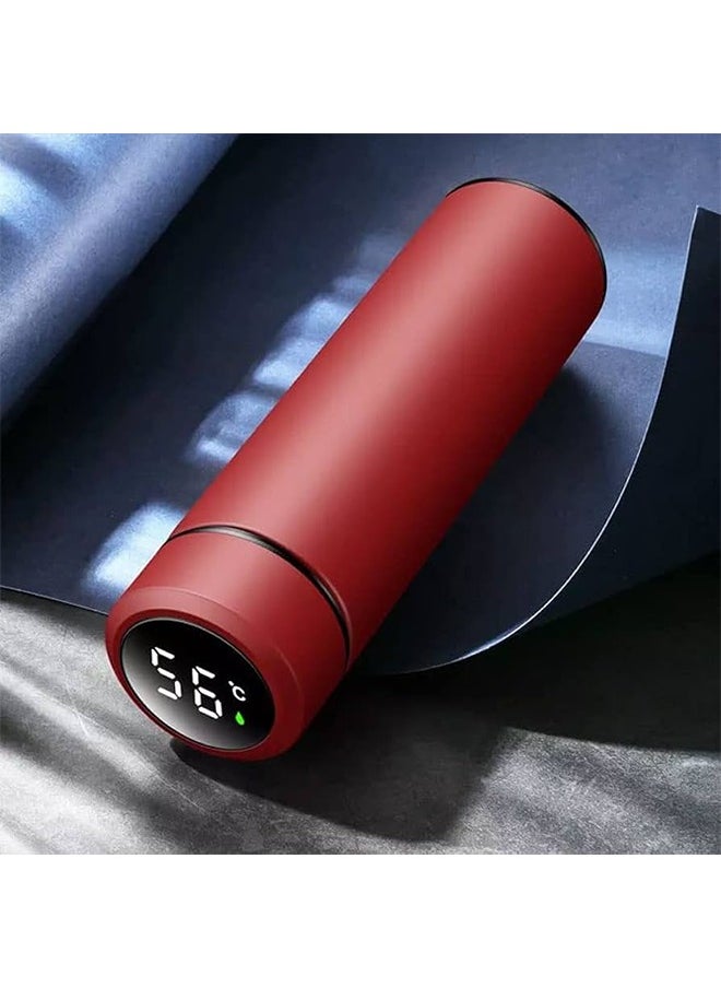 Coffee - Smart Thermal Stainless Steel Mug for Drinking Coffee and Retaining Heat with LED Screen to Display Temperature Keeps Hot - Red - Image 1