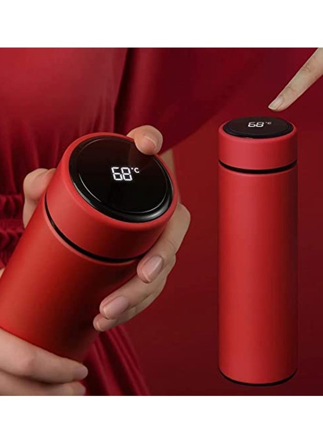 Coffee - Smart Thermal Stainless Steel Mug for Drinking Coffee and Retaining Heat with LED Screen to Display Temperature Keeps Hot - Red - Image 1