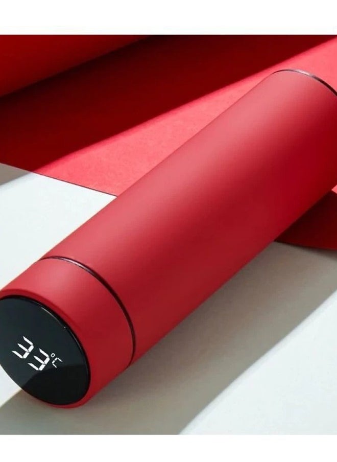 Coffee - Smart Thermal Stainless Steel Mug for Drinking Coffee and Retaining Heat with LED Screen to Display Temperature Keeps Hot - Red - Image 1