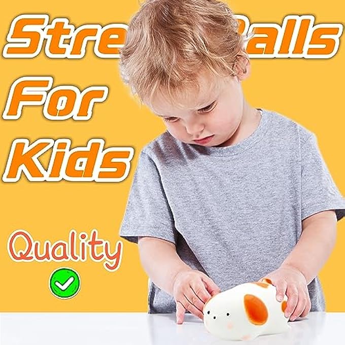 ZTATU Dog Squishy Fidget Toys for Kids Stress Balls for Adults (1PCS) Sensory Fidget Toys Squeeze Dough Ball, Cute Animal Stress Relief Gifts Party Favors Easter Basket Stuffers - Image 5