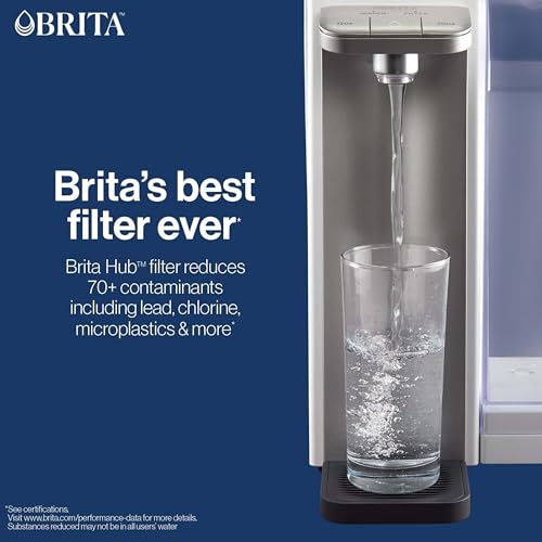 Brita Hub Replacement Water Filter, BPA-Free, Replaces 900 Plastic Water Bottles, Lasts Six Months or 120 Gallons, Includes 1 Filter, Kitchen Essential, White - Image 3