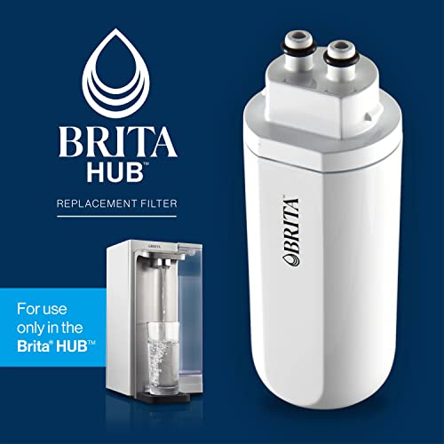 Brita Hub Replacement Water Filter, BPA-Free, Replaces 900 Plastic Water Bottles, Lasts Six Months or 120 Gallons, Includes 1 Filter, Kitchen Essential, White - Image 2