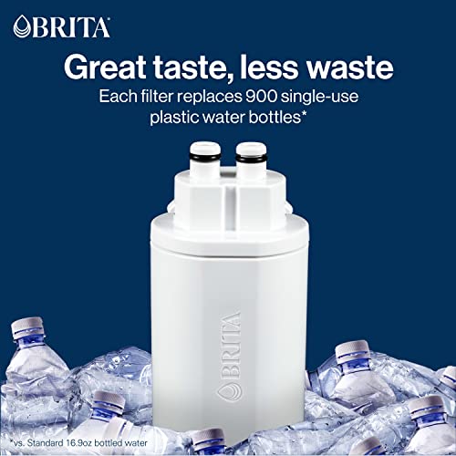 Brita Hub Replacement Water Filter, BPA-Free, Replaces 900 Plastic Water Bottles, Lasts Six Months or 120 Gallons, Includes 1 Filter, Kitchen Essential, White - Image 5