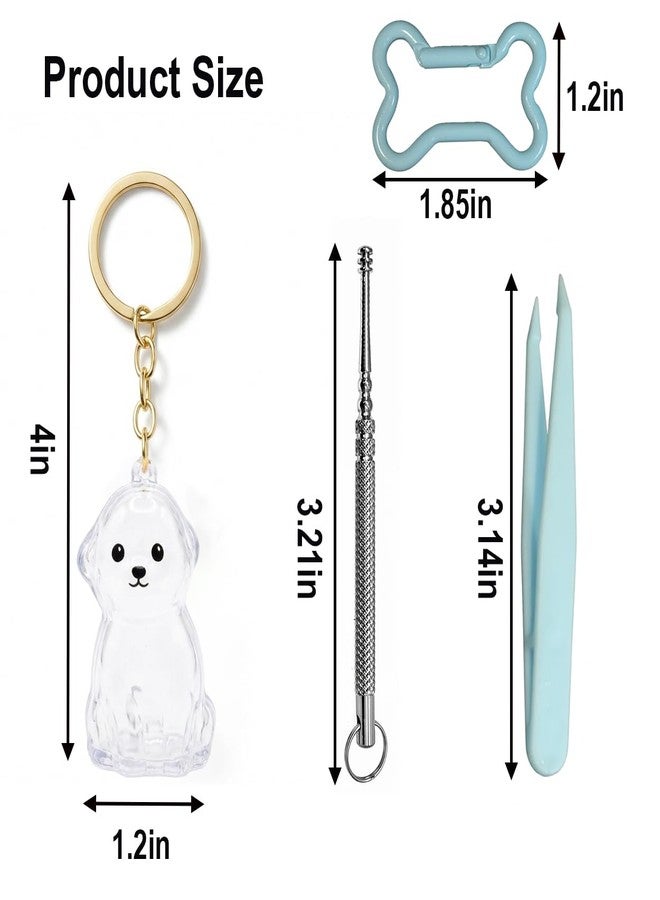 ESPETIO Dog Fur Keychain Bichon Frise Dog Hair Collector Keychain, Pet Fur Keepsake Capsule Pendant Dogs Mom Dad Memorial Gifts for Pet Lovers - Image 2