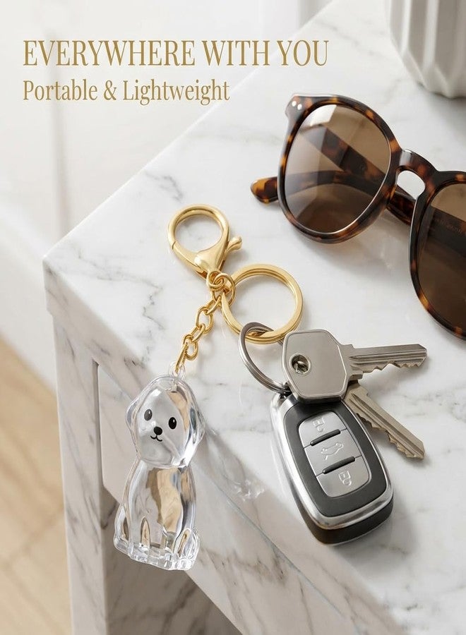 ESPETIO Dog Fur Keychain Bichon Frise Dog Hair Collector Keychain, Pet Fur Keepsake Capsule Pendant Dogs Mom Dad Memorial Gifts for Pet Lovers - Image 4