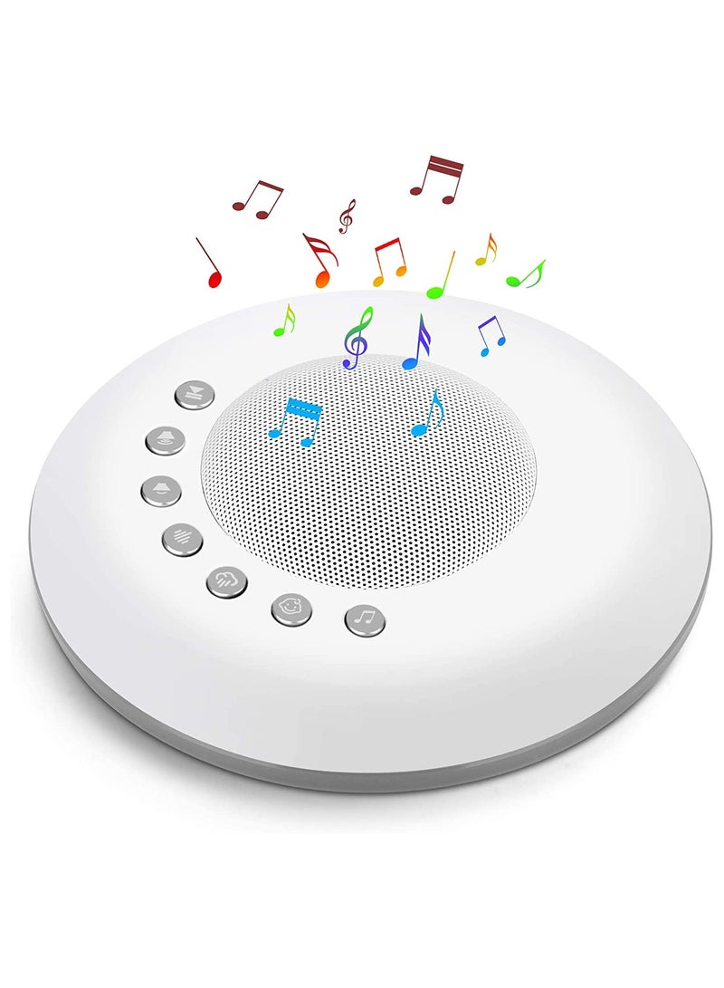 White Noise Machine, Sound Machine for Sleeping Adults Kids 28 Non-looping Soothing Sounds, Portable Rechargeable Baby Sound Machine, 3 Timer Memory Function Audio Jack - Image 1
