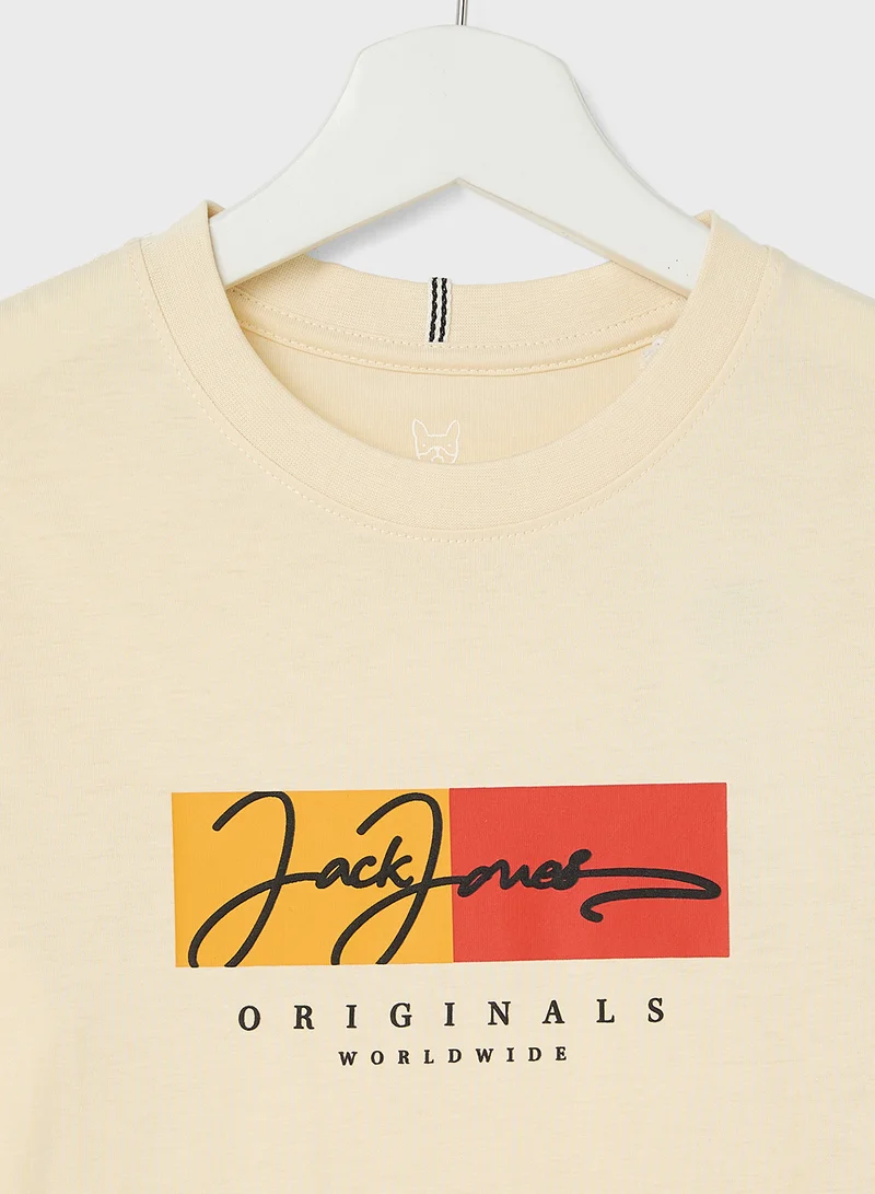 Jack & Jones Junior Kids Logo Crew Neck T-Shirt